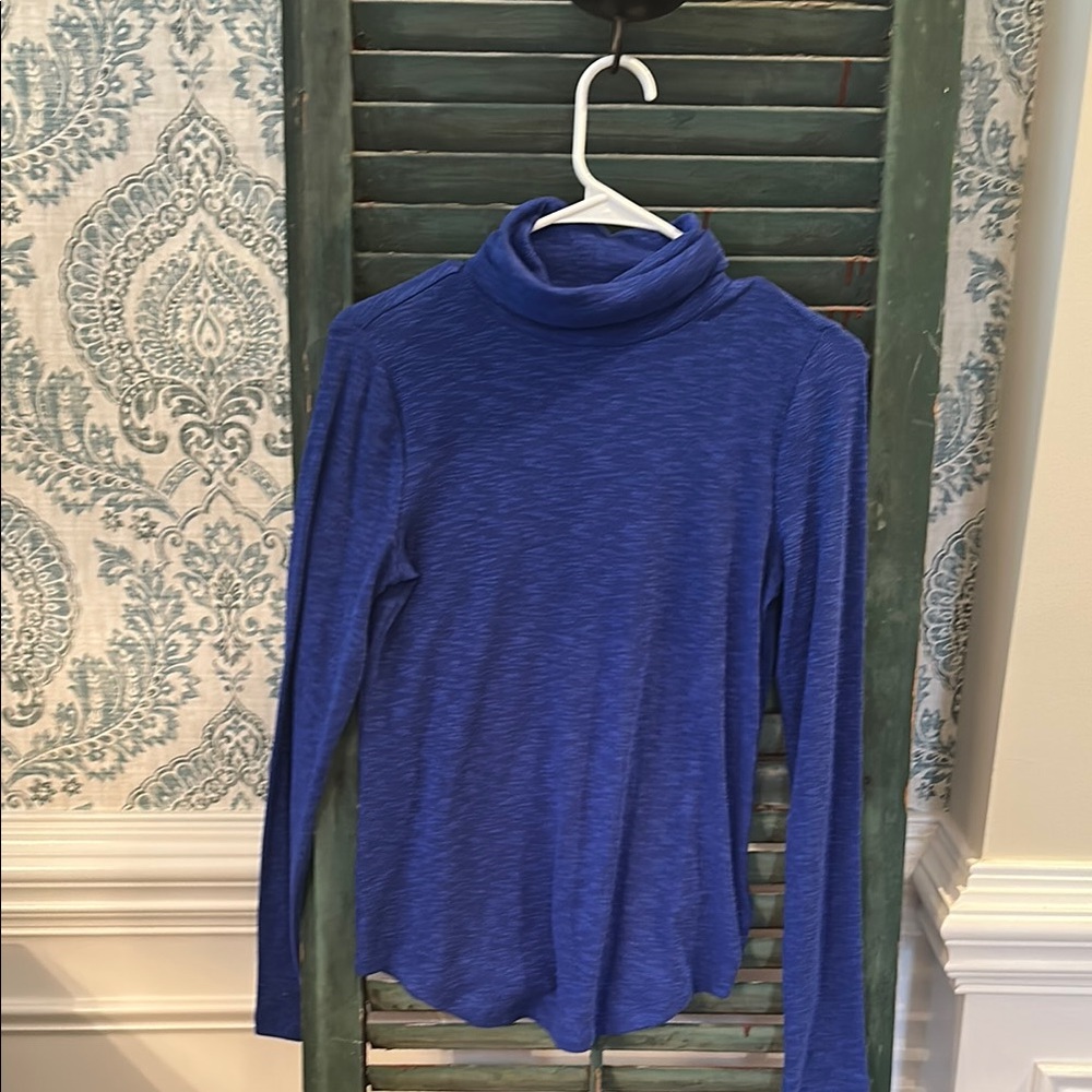 GAP Blue Fitted Long Sleeve Tee